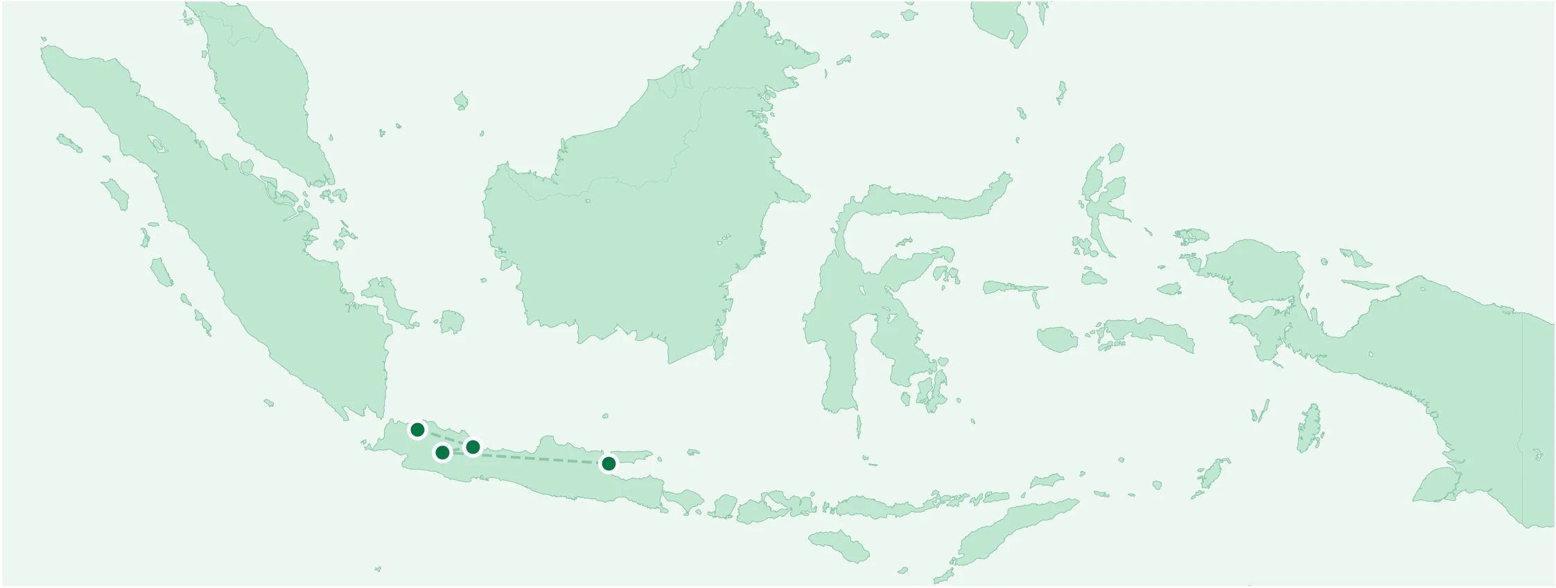 Peta Indonesia dan lokasi jaringan kantor GLEDEX